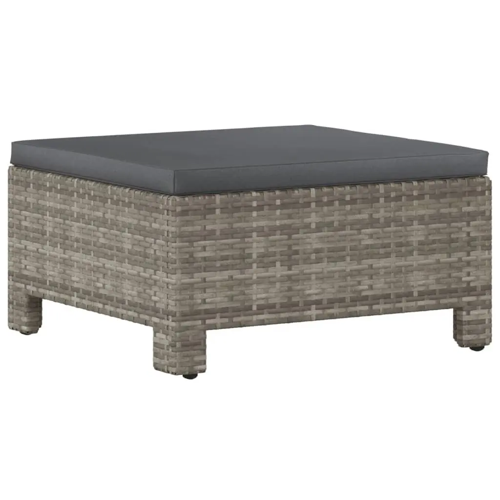 Modular Outdoor Furniture Set 8 Piece Grey Poly Rattan Lounge with Cushions