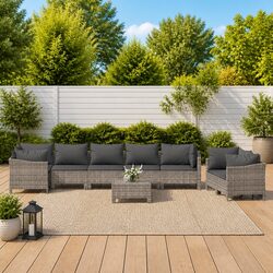 Practical 9 Piece Modular Garden Lounge Set