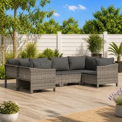 Versatile 6-Piece Outdoor Lounge Set for Patios and Gardens