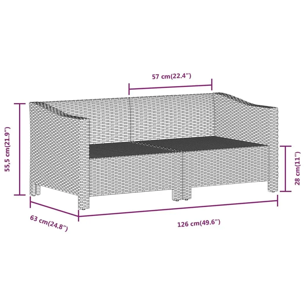 Garden Lounge Set Modular Steel Powder Coated 6 Piece Grey Outdoor Furniture with Cushions
