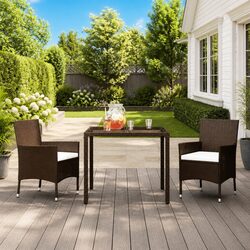 Practical 3 Piece Outdoor Dining Set for Your Space
