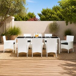 Practical 9-Piece Outdoor Dining Set for Entertaining