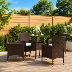 Practical 5 Piece Bistro Set for Outdoor Use