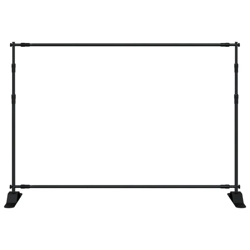 Backdrop Stand Steel Adjustable 175-305 cm Width 100-243 cm Height Black 2 Piece