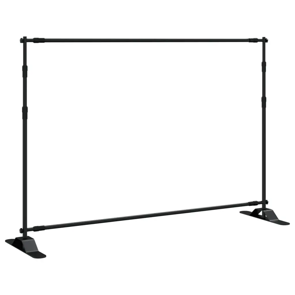 Backdrop Stand Steel Adjustable 175-305 cm Width 100-243 cm Height Black 2 Piece