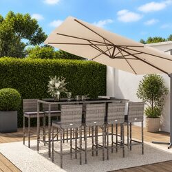 Versatile 9 Piece Bar Set for Outdoor Gatherings