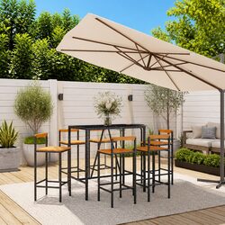 Perfect for Outdoor Entertaining: 7 Piece Garden Bar Set