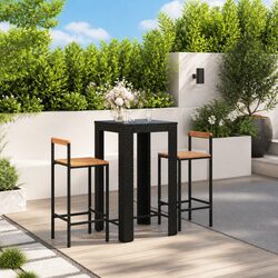 Practical 3 Piece Garden Bar Set for Outdoor Use