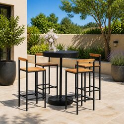Functional 5-Piece Garden Bar Set for Outdoor Use