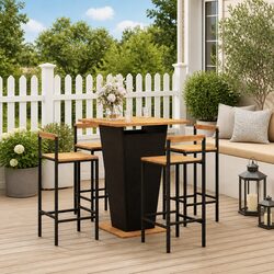 Practical 5 Piece Garden Bar Set for Outdoor Fun