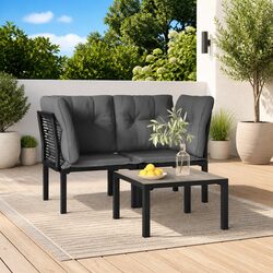 Practical 3 Piece Garden Lounge Set for Relaxing Outdoors