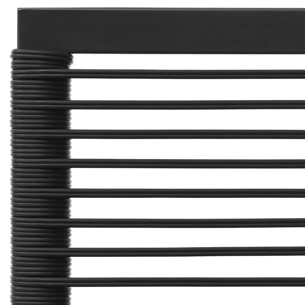 Garden Lounge Set 4 Piece Outdoor Furniture Black Grey Poly Rattan Patio Seating