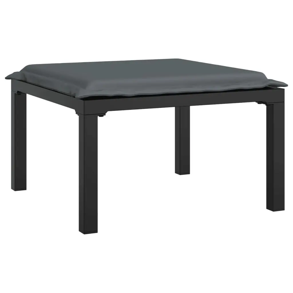 6 Piece Outdoor Garden Lounge Set Poly Rattan Black Grey Furniture Patio Seating