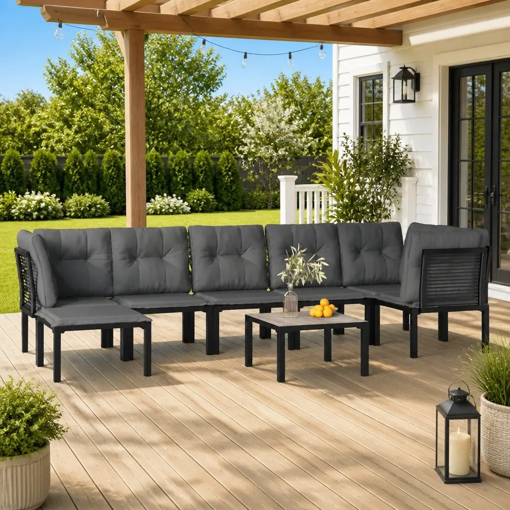 8 Piece Garden Lounge Set for Outdoor Use