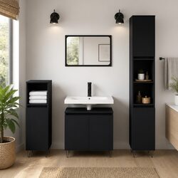 3 Piece Bathroom Cabinet Set Ideal for Organized Spaces