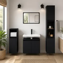 3 Piece Bathroom Cabinet Set Ideal for Organized Spaces