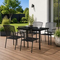Practical 5-Piece Anthracite Garden Dining Set