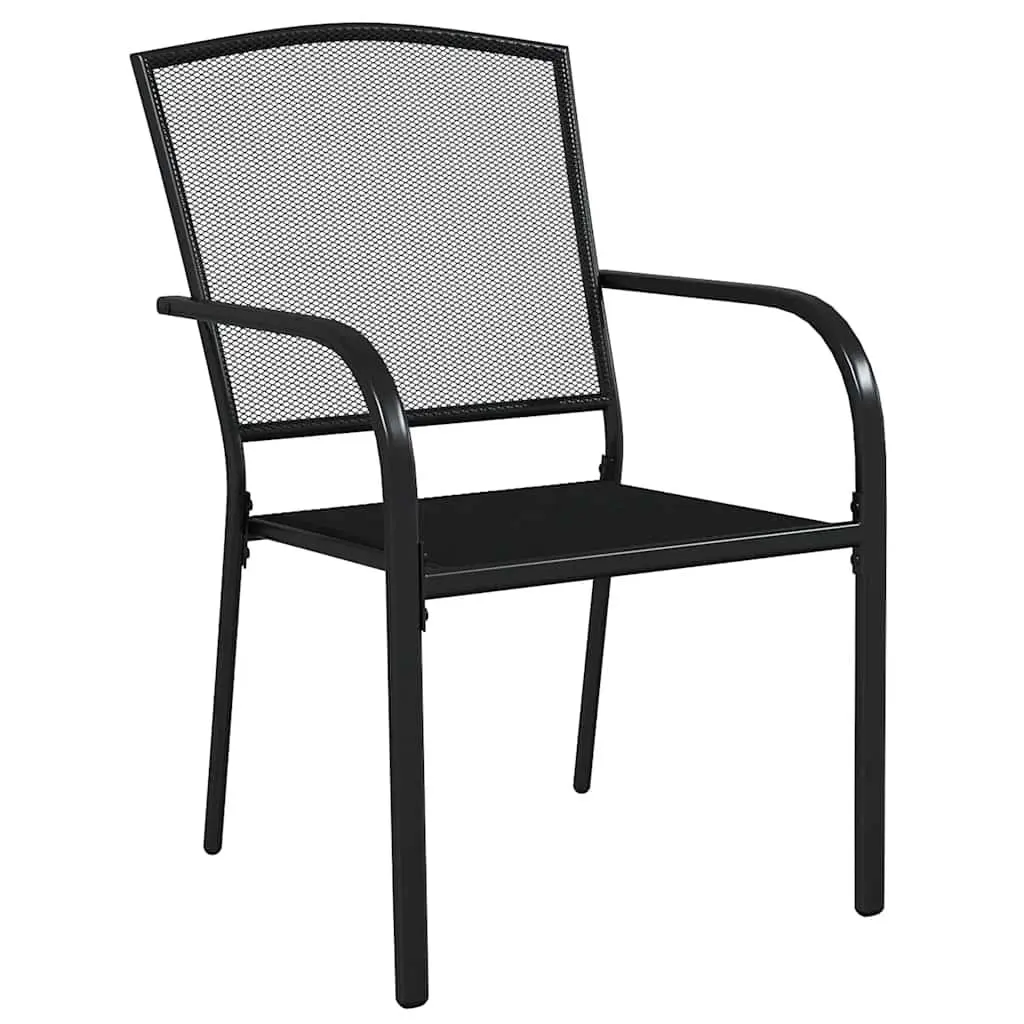 Garden Dining Set 5 Piece Outdoor Patio Furniture Steel Frame Anthracite