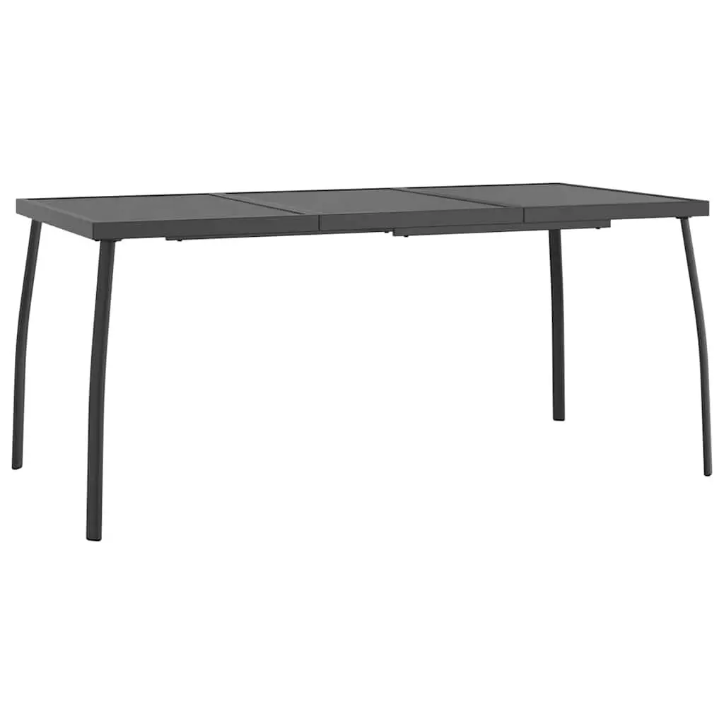 Garden Dining Set 7 Piece Outdoor Furniture Steel Frame Anthracite Patio Chairs