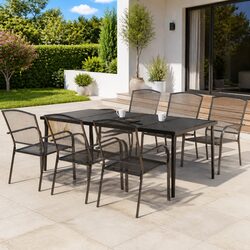 Versatile 7-Piece Anthracite Garden Dining Set