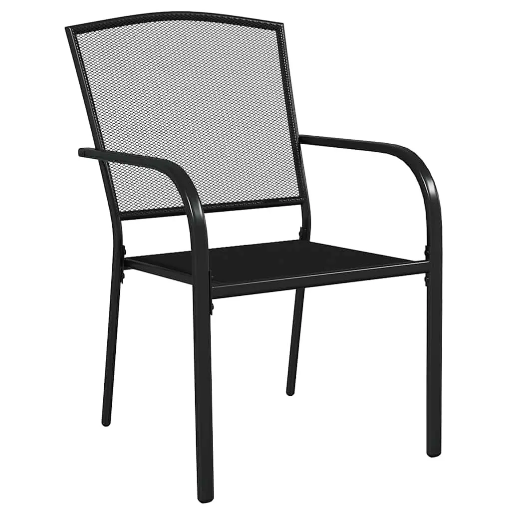 Outdoor Dining Set Steel 7 Piece Anthracite Garden Furniture Patio Table Chairs