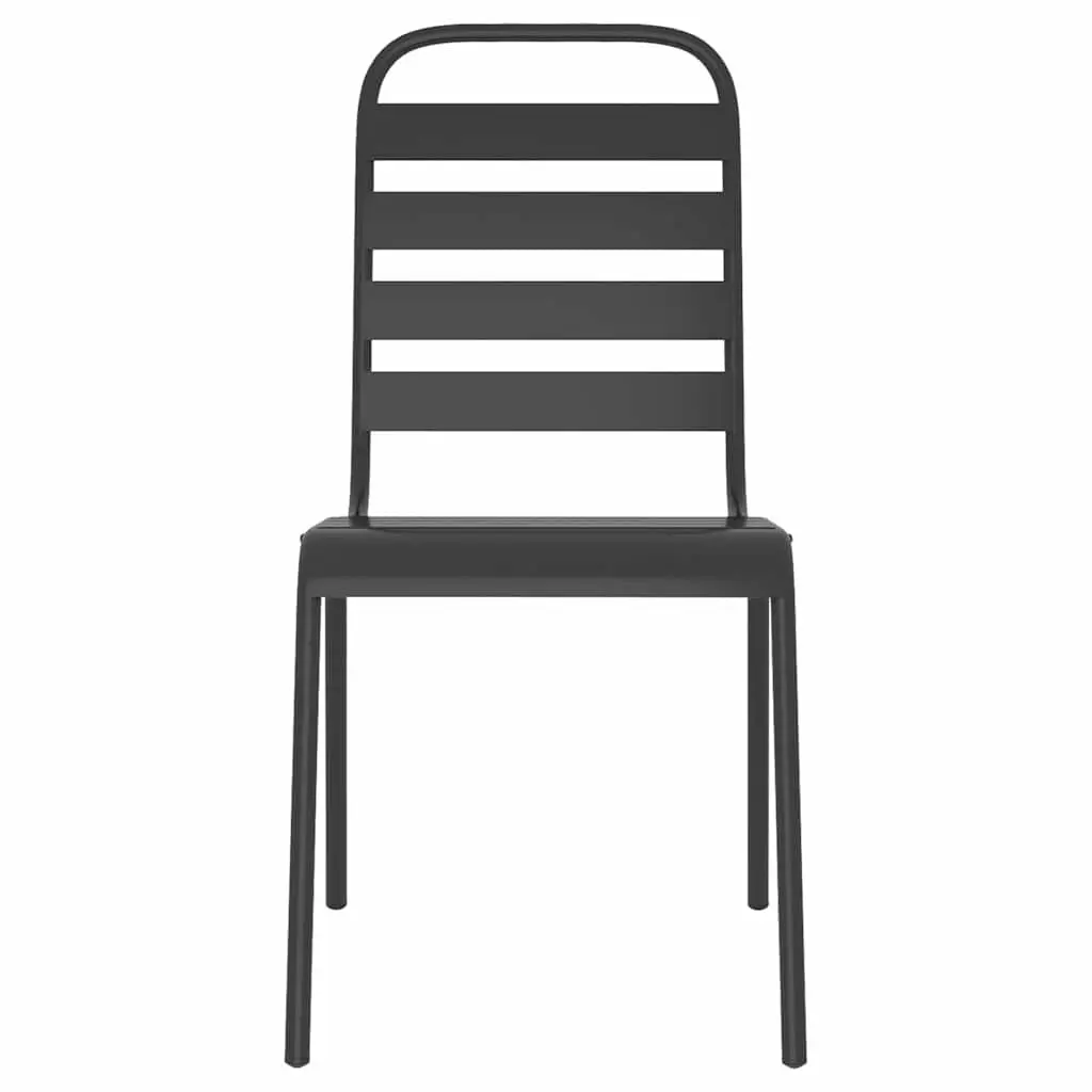 Outdoor Garden Dining Set 5 Piece Steel Frame Anthracite Patio Furniture