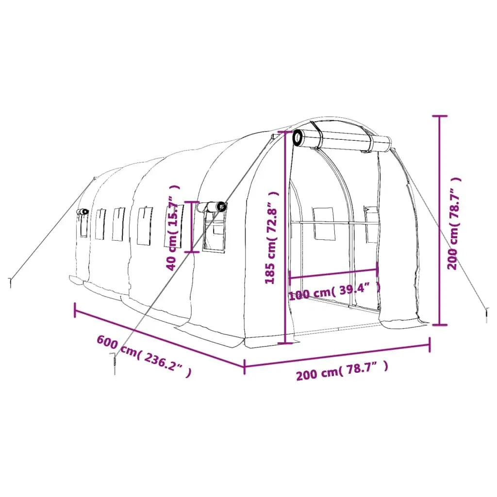 Greenhouse 12m² for Effective Gardening Solutions