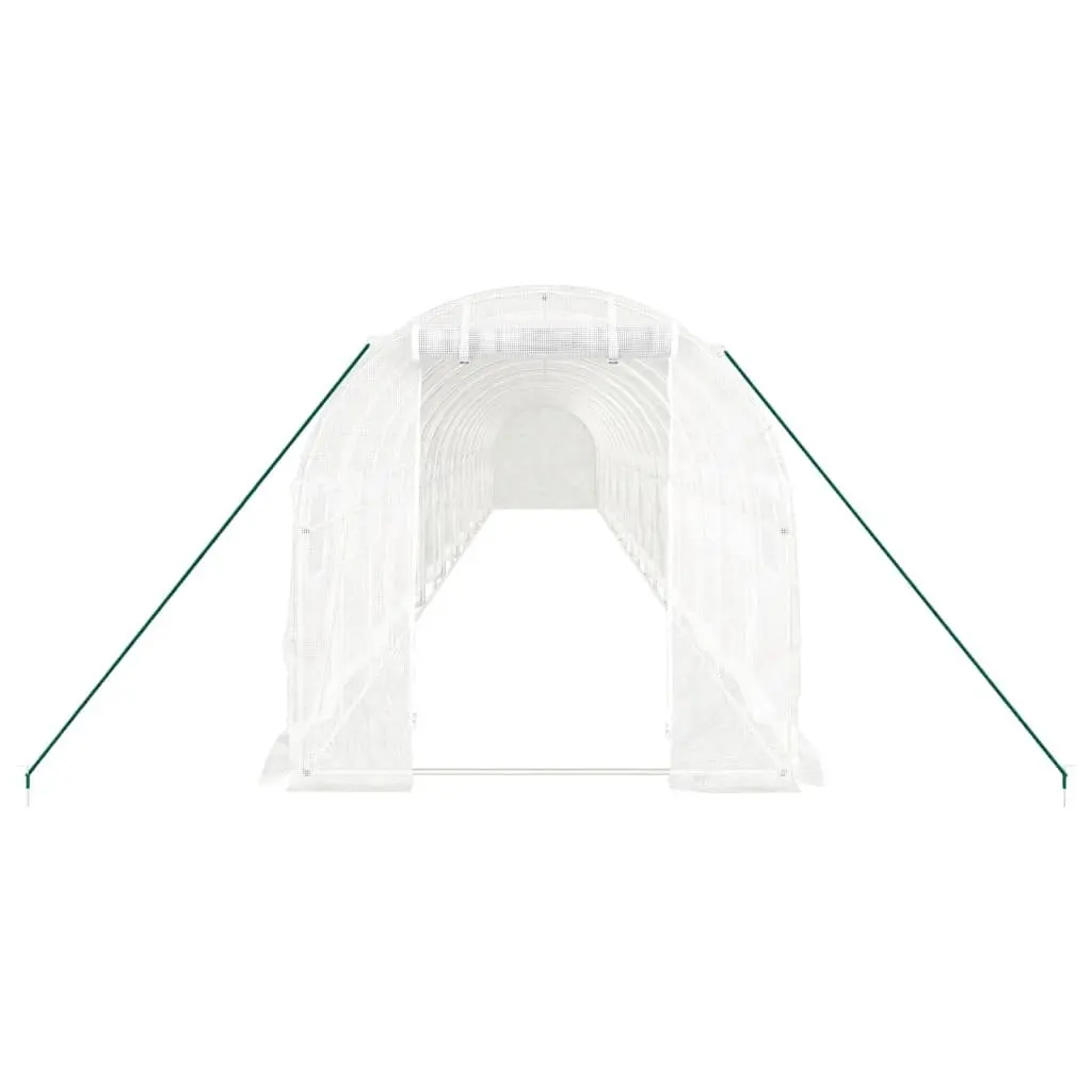 Greenhouse Steel Frame White 18x2x2 m 36 m² Garden Plant House