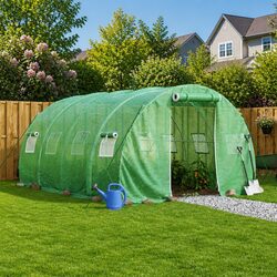 Practical 12 m² Greenhouse for Home Gardening Needs