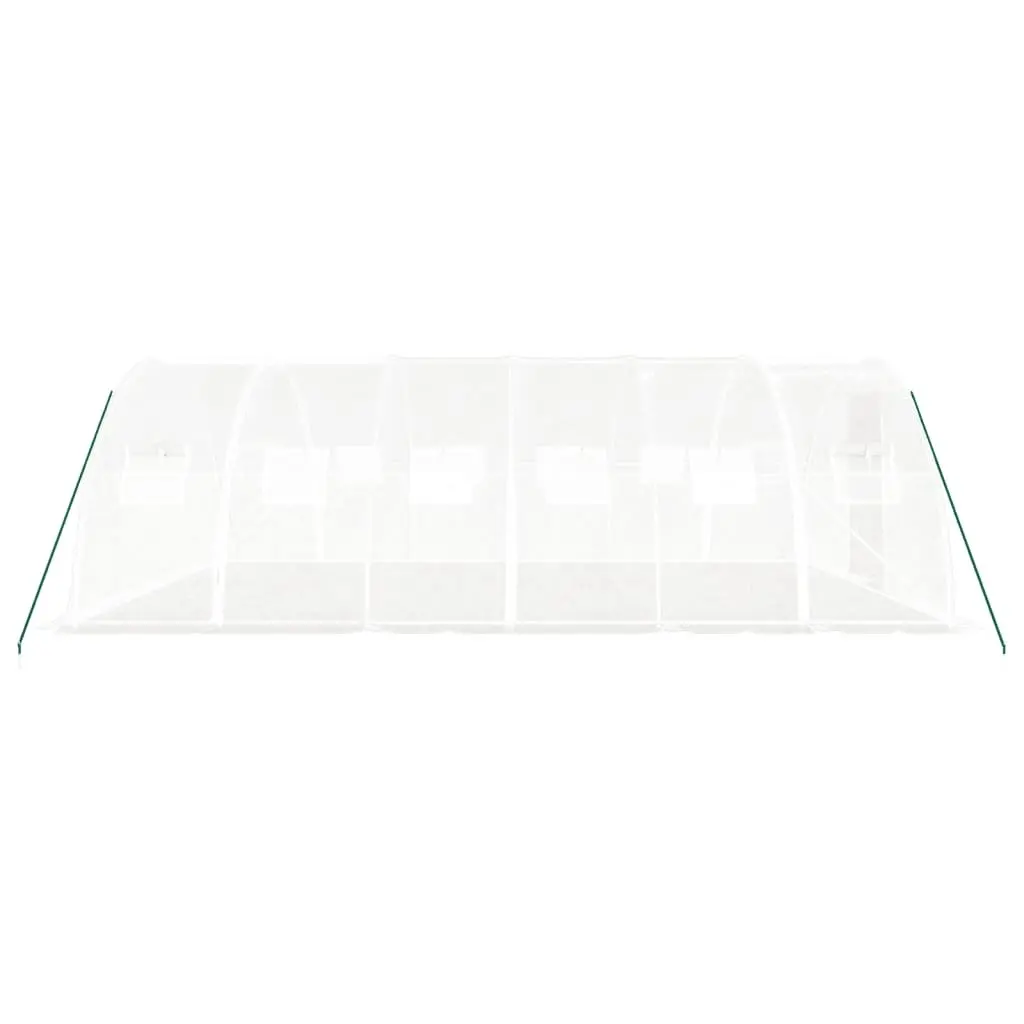 Greenhouse White PE Cover Steel Frame 6m x 4m x 2m Garden Plant House