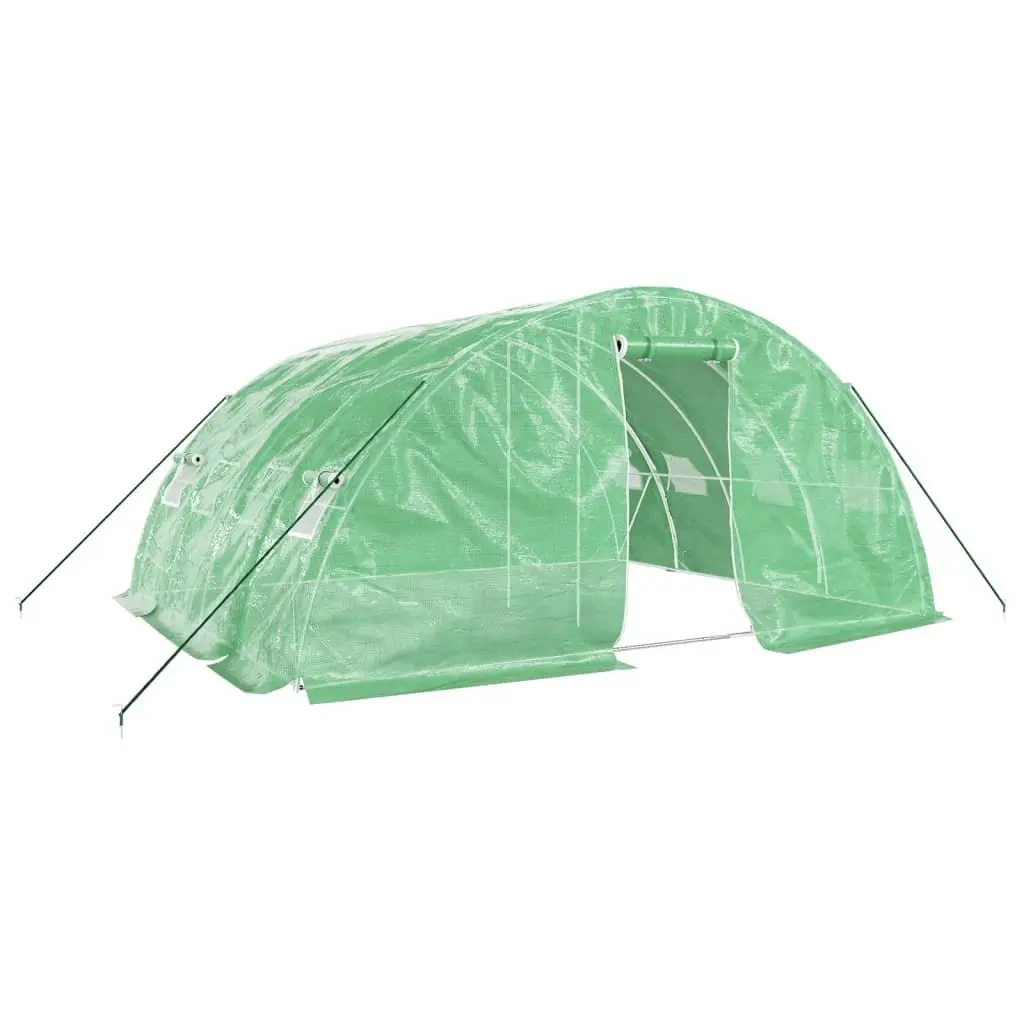 Greenhouse 20m² Steel Frame Green Garden Plant House 5x4x2.3m Roll-up Door