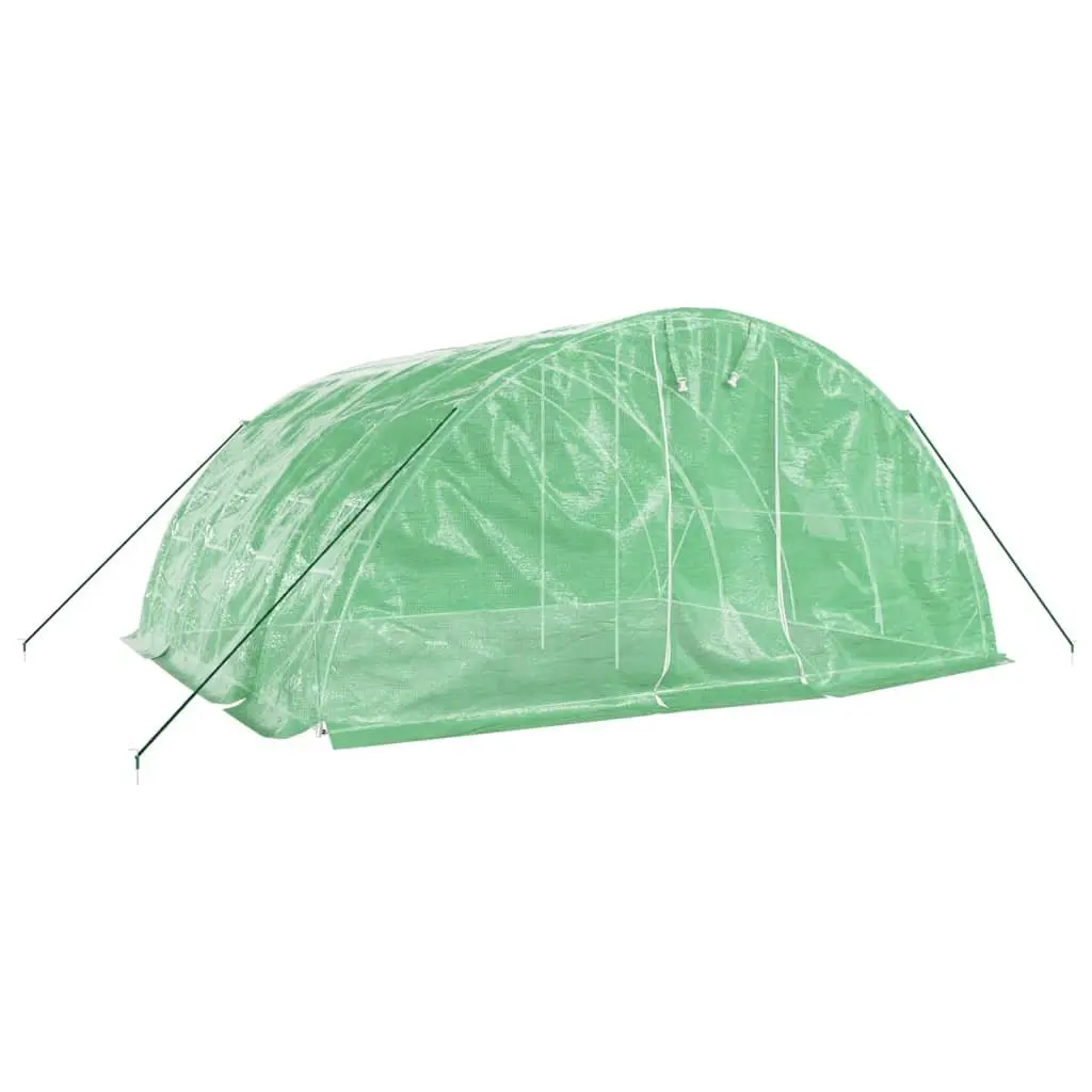 Greenhouse 20m² Steel Frame Green Garden Plant House 5x4x2.3m Roll-up Door