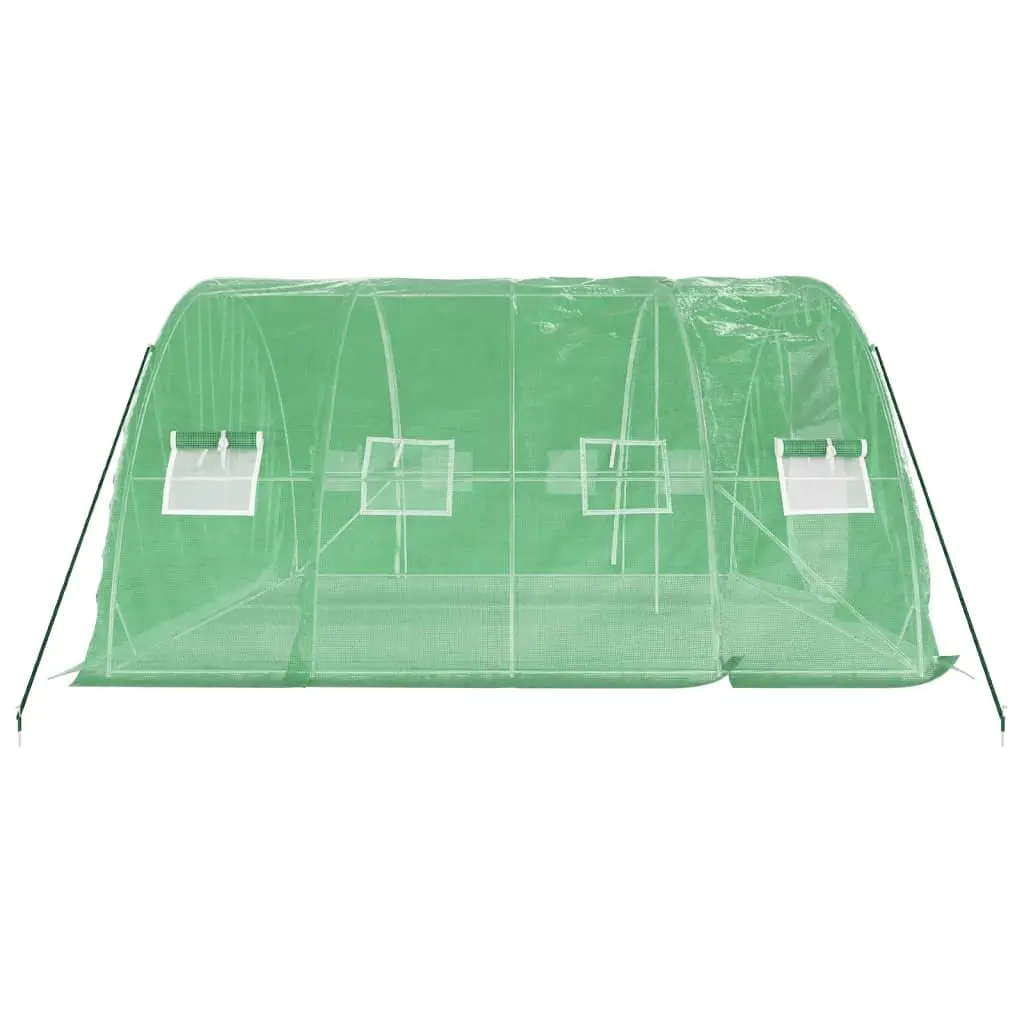 Greenhouse 20m² Steel Frame Green Garden Plant House 5x4x2.3m Roll-up Door