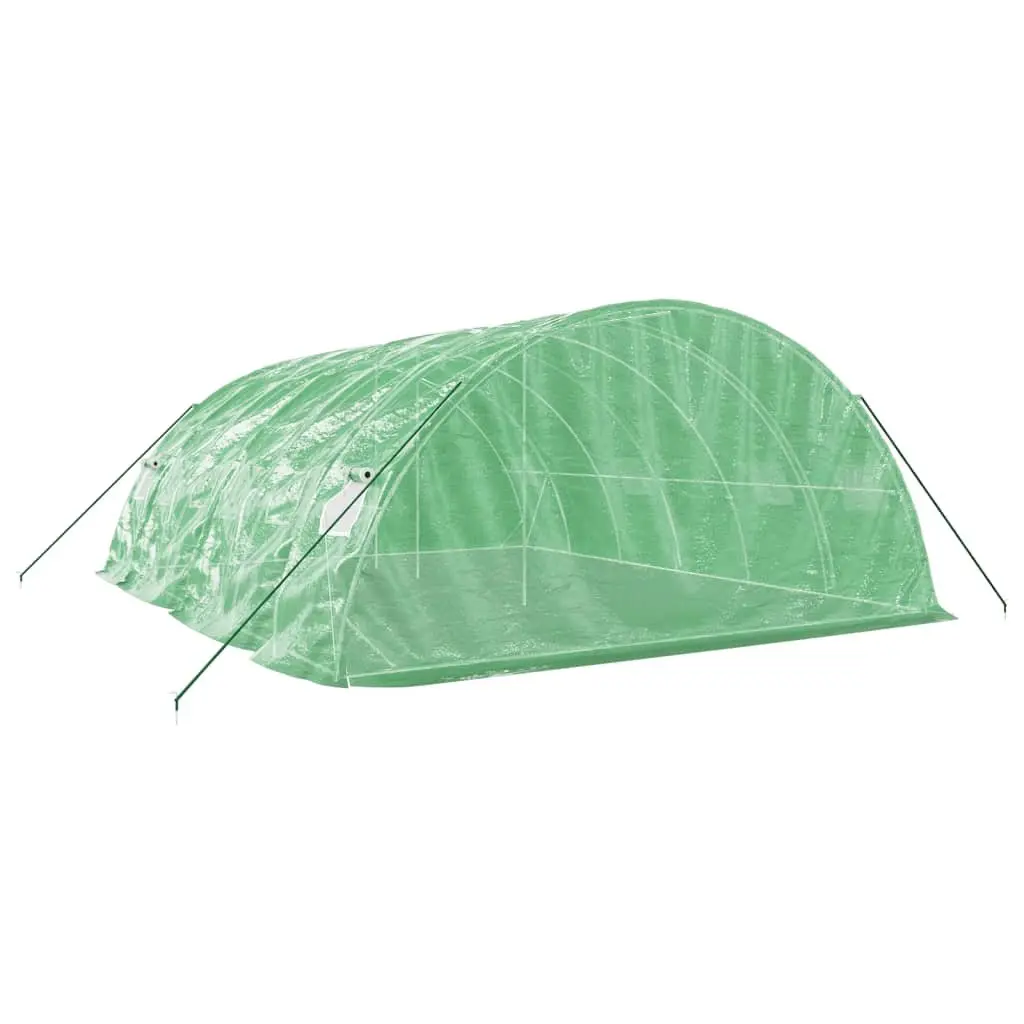 Greenhouse Steel Frame PE Cover 6x5x2.3m Green