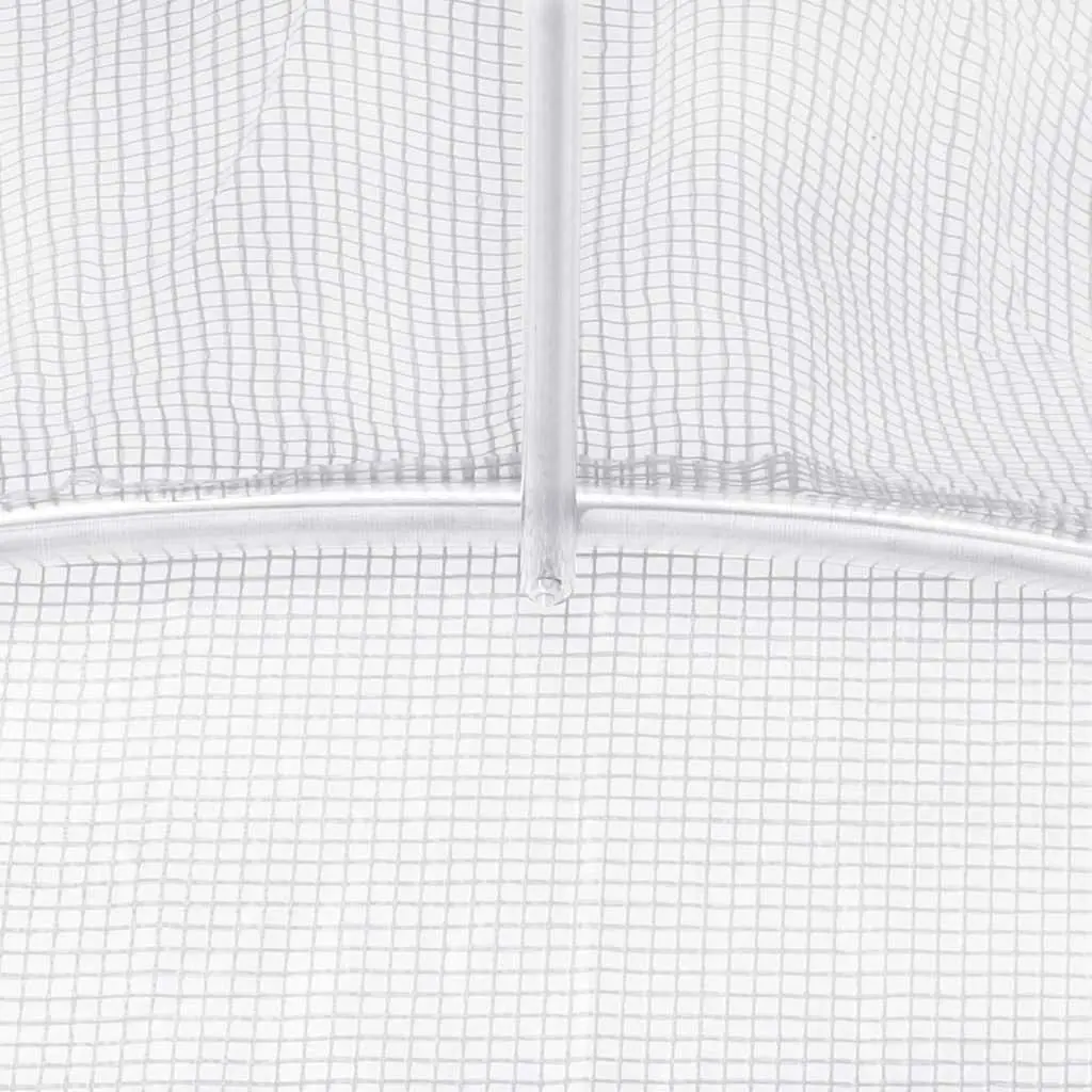 Greenhouse Steel Frame 5x4x2.3m White PE Cover Outdoor Plant House 20m²