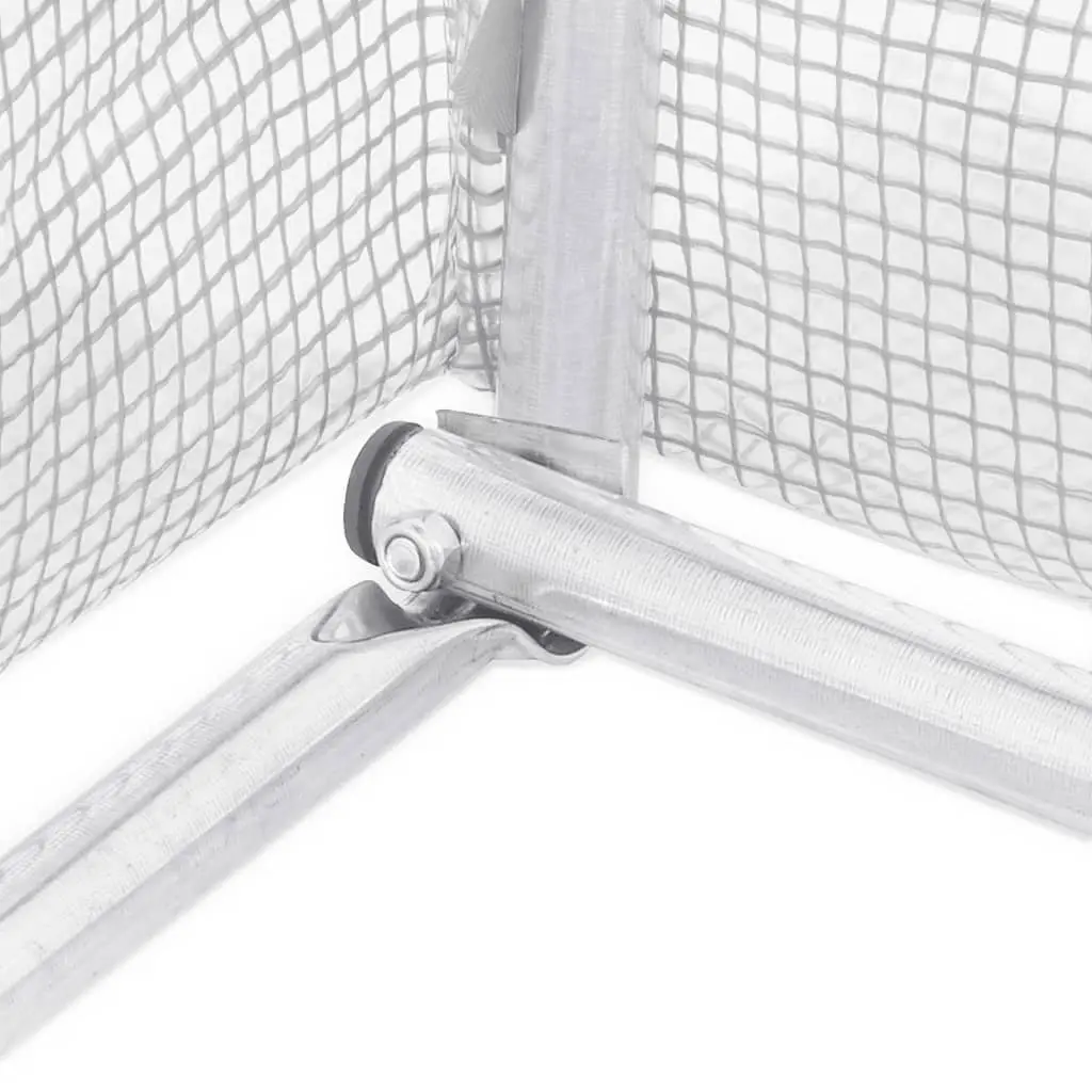 Steel Frame White 30 m² Greenhouse Outdoor Grow Shelter Durable PE Cover Garden Plant House