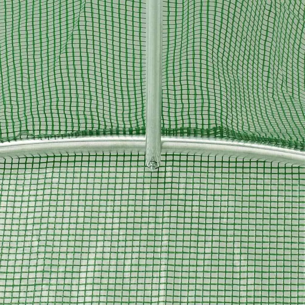 Greenhouse PE Cover Steel Frame 6x4x2.85m Green Garden Plant House
