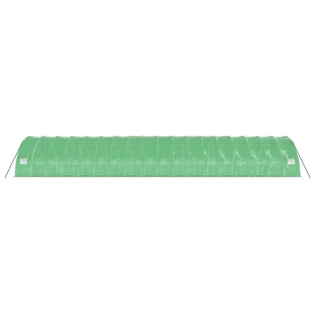Greenhouse Steel Frame 18x6x2.85m Green Polyethylene Cover 108m² Garden Plant House