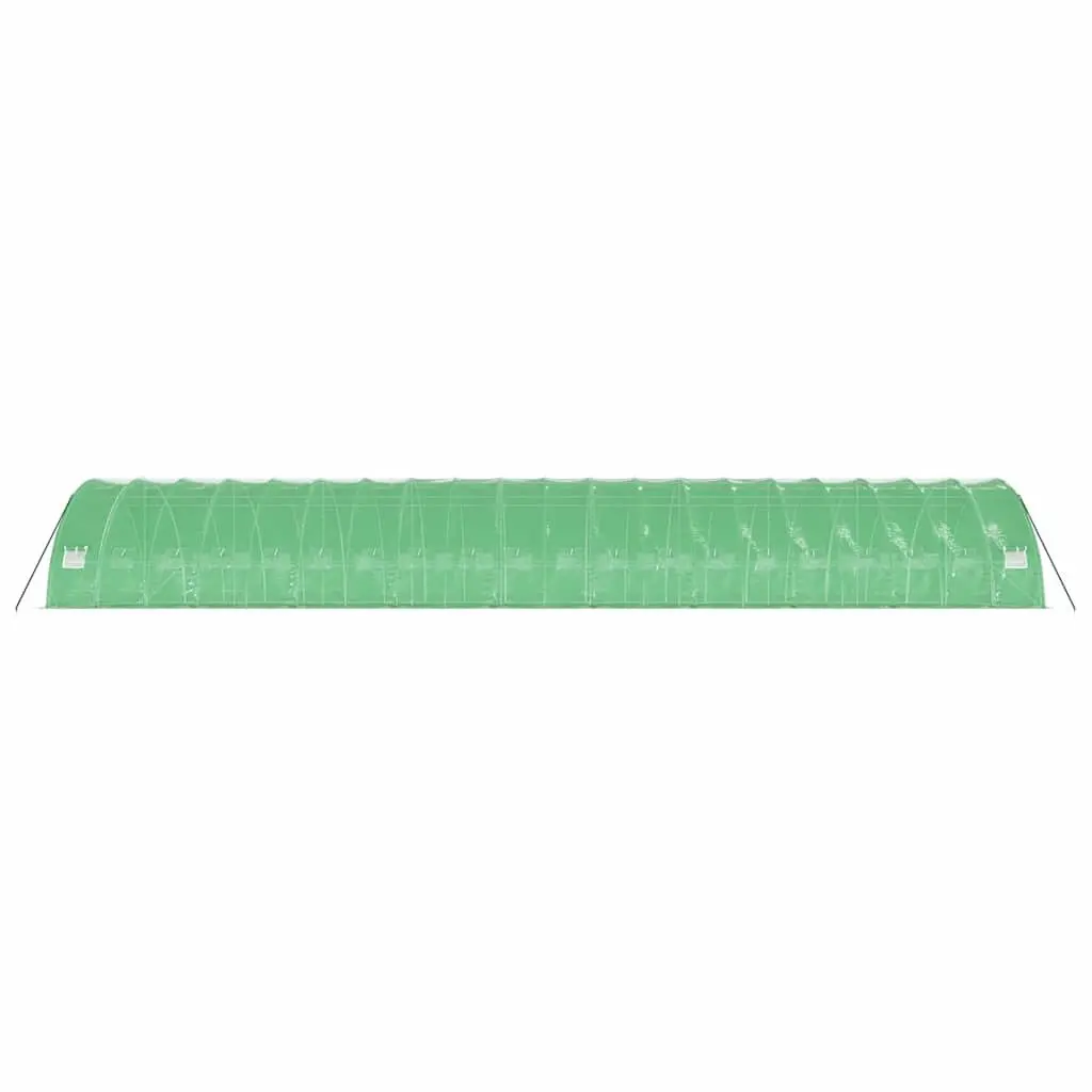 Greenhouse Steel Frame 20x6x2.85m Green PE Cover 120m² Garden Plant Protection