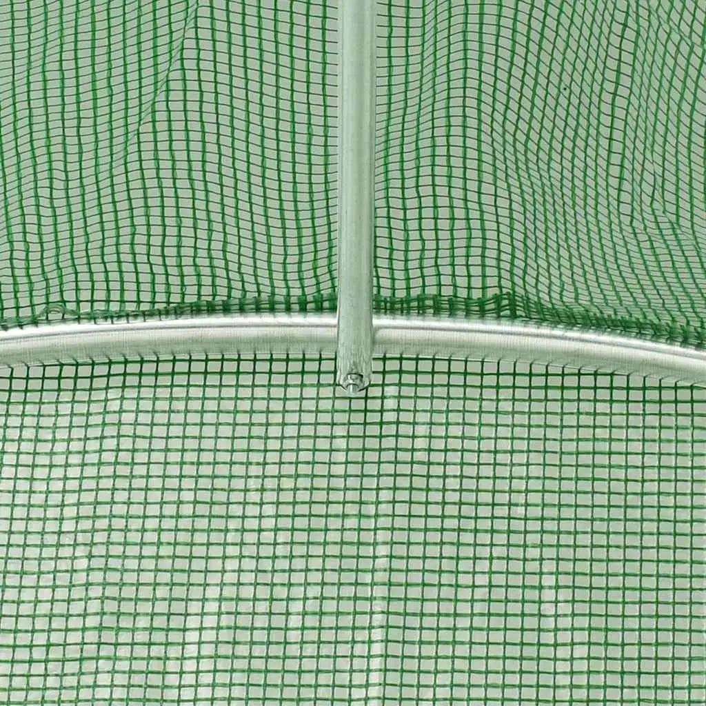 Greenhouse Steel Frame 20x6x2.85m Green PE Cover 120m² Garden Plant Protection