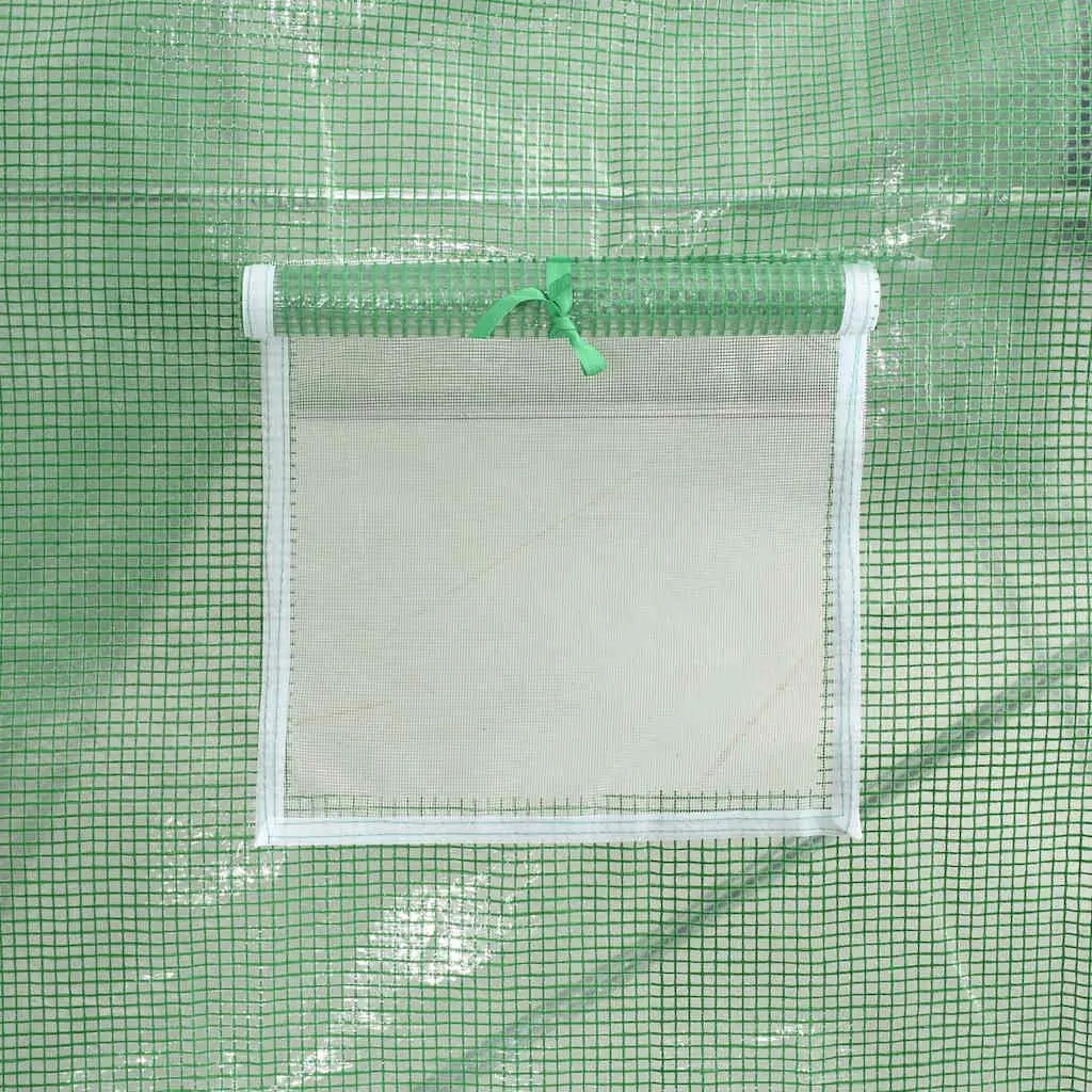 Greenhouse Steel Frame 20x6x2.85m Green PE Cover 120m² Garden Plant Protection