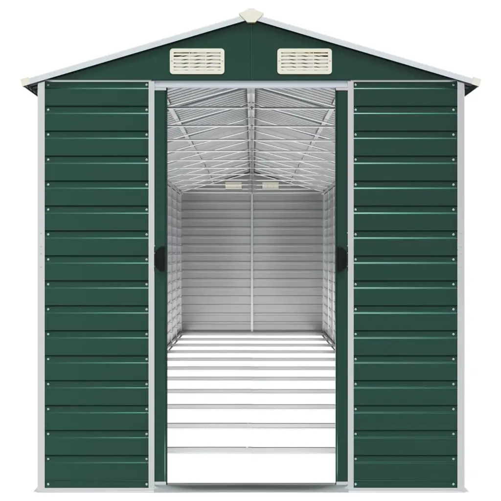 Garden Shed Green Metal Storage Outdoor Tool House Galvanised Steel Structure
