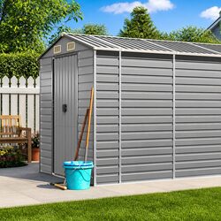 Versatile Grey Garden Shed for Essential Outdoor Storage