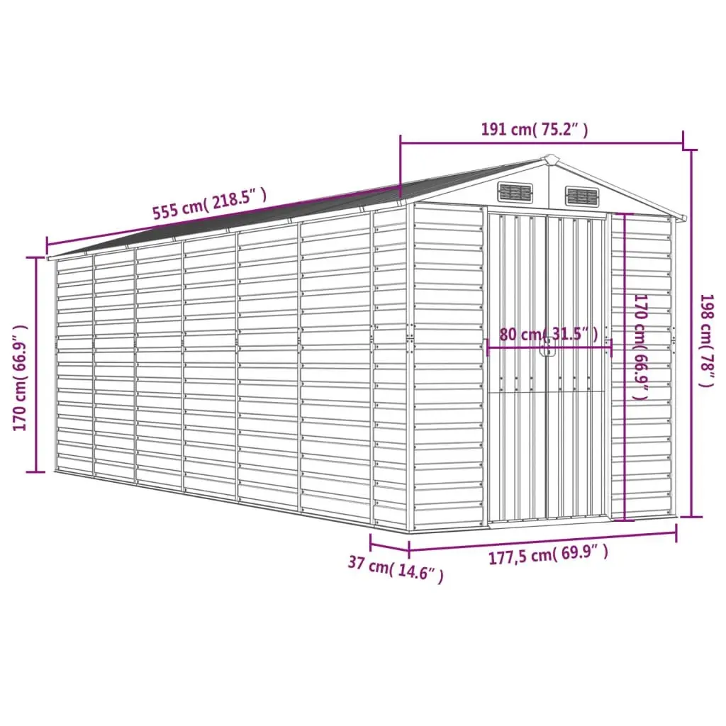 Grey Garden Shed for Essential Outdoor Storage