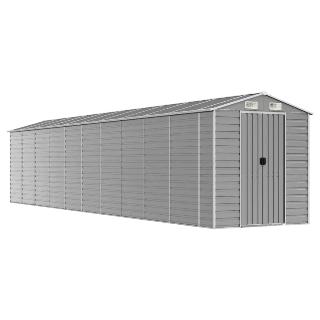 Garden Shed Metal Galvanised Steel Grey 191x895x198 cm
