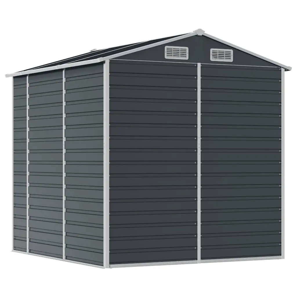 Garden Shed Galvanised Steel Anthracite 191 x 215 x 198 cm Outdoor Storage Tool House