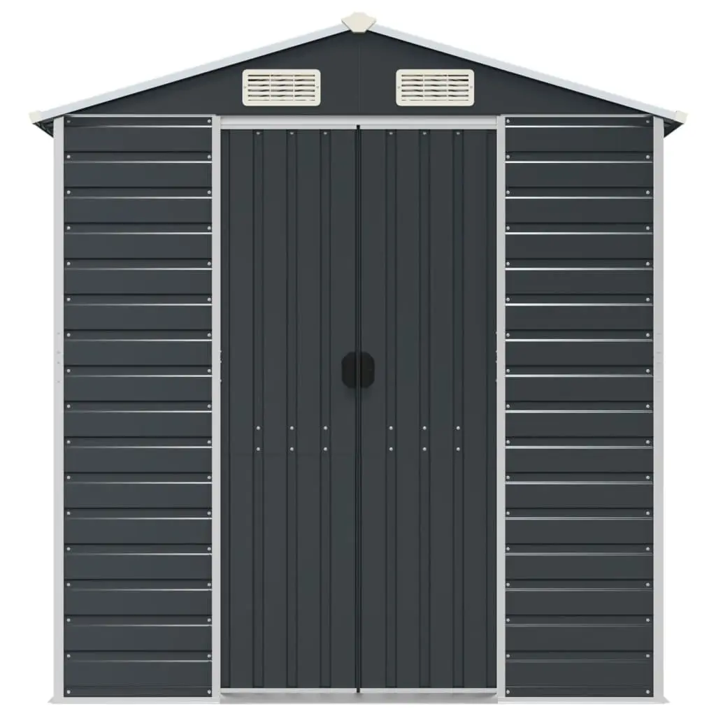 Garden Shed Metal Galvanised Steel 191x470x198 cm Anthracite