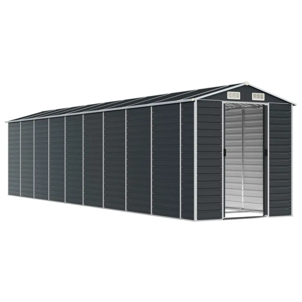 Garden Shed Galvanised Steel 191x810x198 cm Anthracite Outdoor Storage Tool