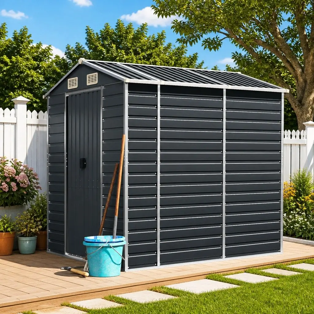 Anthracite Shed for Tool and Equipment Storage