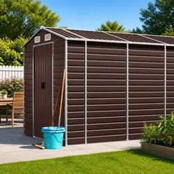 Practical Galvanised Steel Garden Shed for Everyday Use